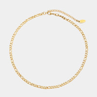 Goldene Figaro-Kette, 18 Karat, verstellbar, elegantes Schmuckdesign, Unisex-Halskette.