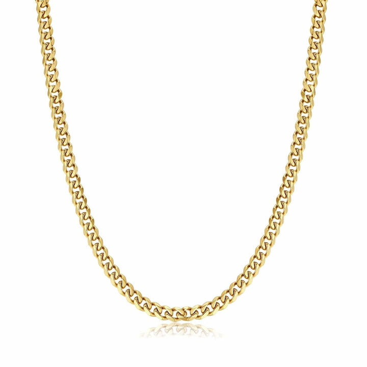 Goldene Herren-Halskette, Kettenmuster, modisch, Schmuck für Männer, elegantes Design.