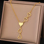 Goldene Herz-Halskette, Damen-Schmuck, elegantes Design, Geschenkidee, modisch, hochwertig.
