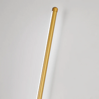 Goldene LED-Stehlampe, modernes Design, energiesparend, minimalistisch, für Wohnzimmerbeleuchtung.