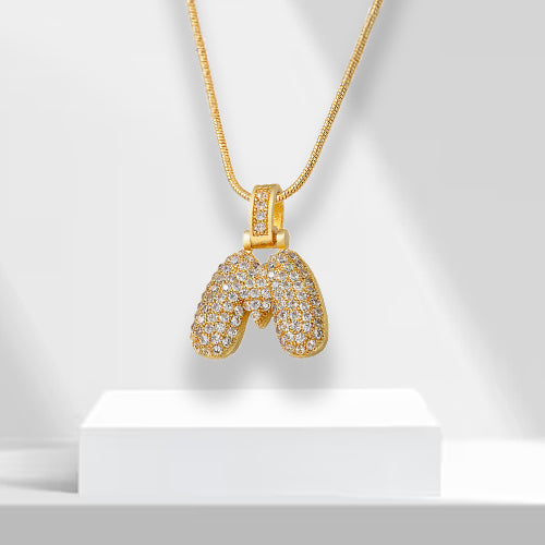 Goldene Lungen-Anhänger Halskette mit Strasssteinen, modisches Schmuckstück, Geschenkidee.