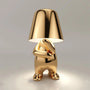 Goldene Tischlampe in Hasenform, modernes Design, Metall, Wohnzimmerbeleuchtung.