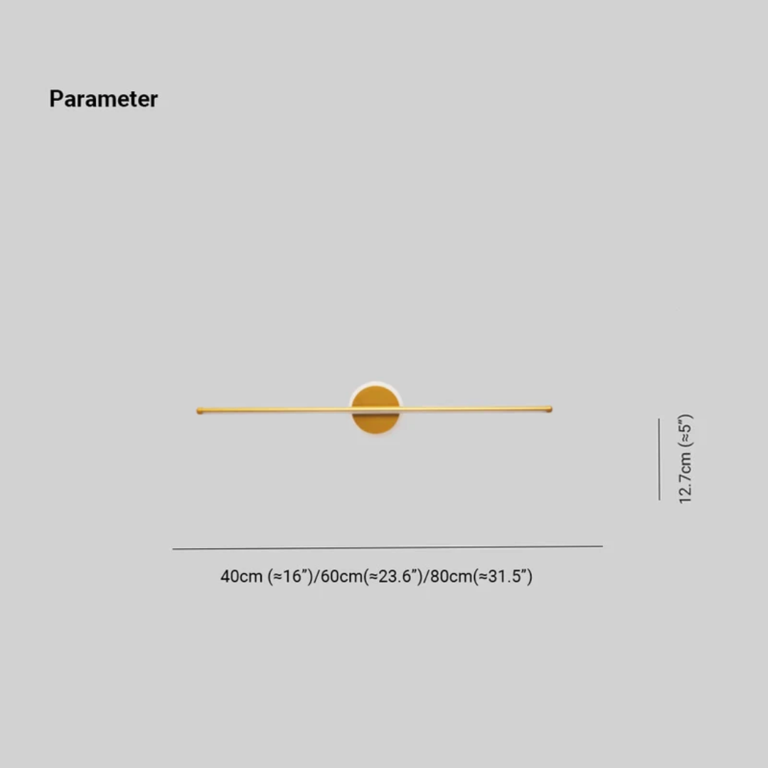 Goldene LED-Wandleuchte, minimalistisch, 40-80cm, modernes Design, energiesparend.