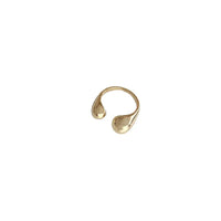 Goldener offener Ring, minimalistisches Design, Tropfenform, Modeschmuck für Damen.
