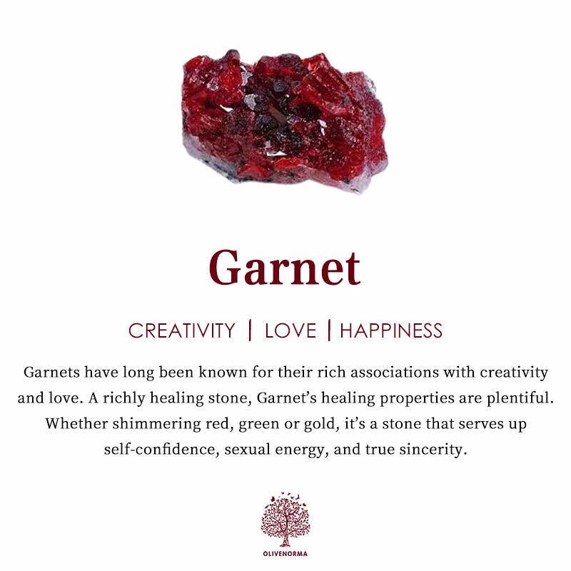 Roter Granatstein auf weißem Hintergrund, symbolisiert Kreativität und Liebe.