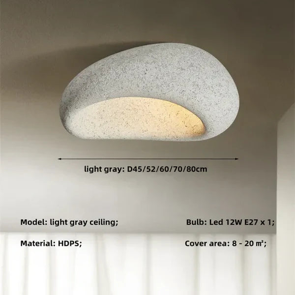 Moderne graue Deckenleuchte, LED 12W, HDPS-Material, für 8-20 m² Räume.