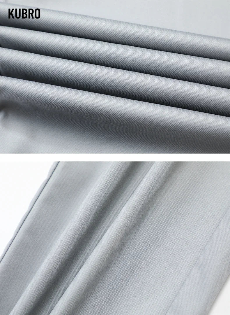 Graue Herrenanzughose aus Bambusfaser, luxuriös, elegant, Frühling/Sommer, KUBRO.
