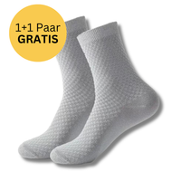 Graue Socken aus Baumwolle, 1+1 Paar gratis, bequem, atmungsaktiv, unisex.