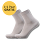 Graue Socken aus Baumwolle, 1+1 Paar gratis, bequem, atmungsaktiv, unisex.