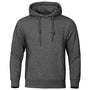 Grauer Herren-Hoodie aus Fleece, warm, lässig, atmungsaktiv, Streetwear, Mode-Pullover.