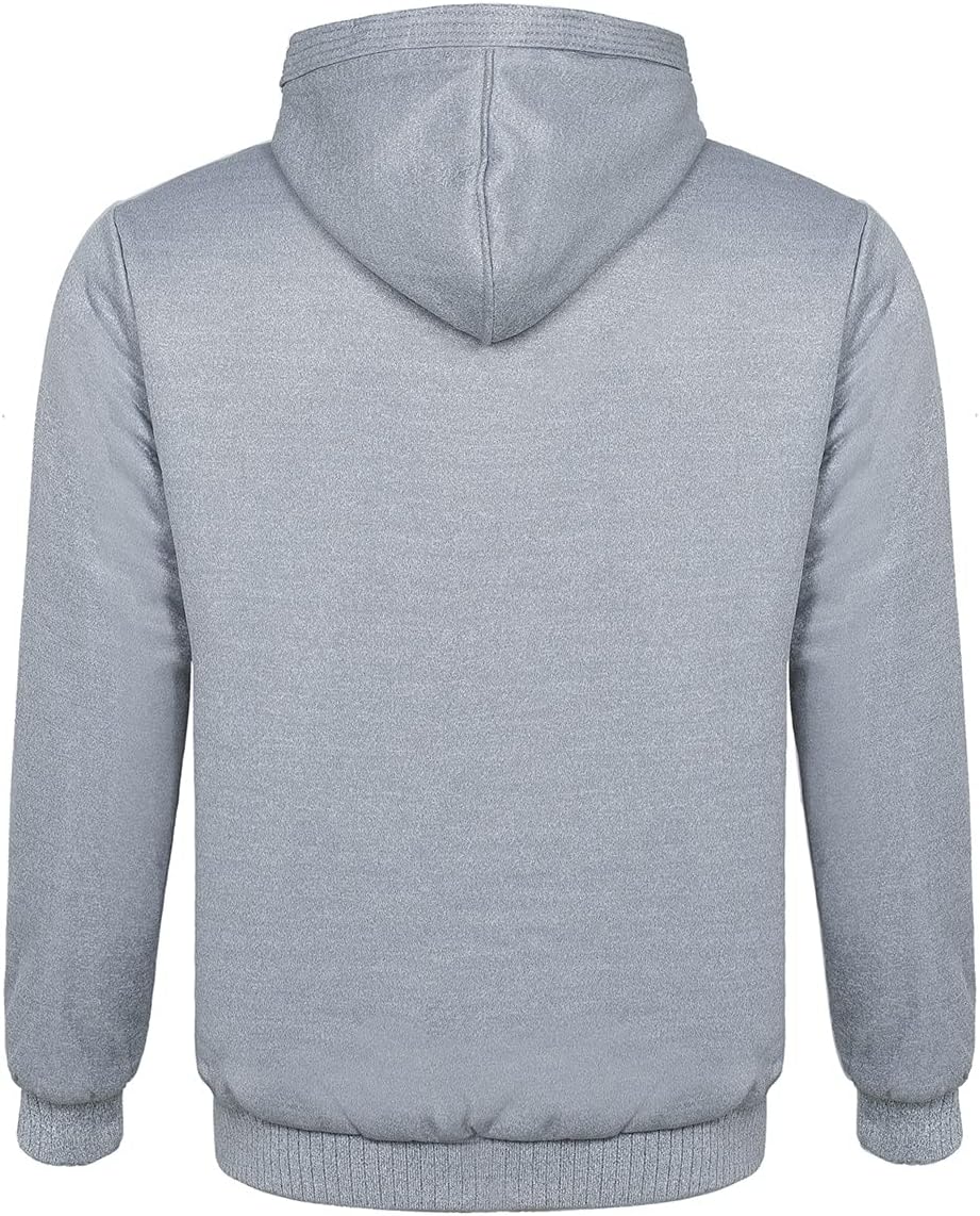 Grauer Kapuzenpullover aus Baumwolle, Rückansicht, Unisex, modisch, bequem, Freizeitkleidung.