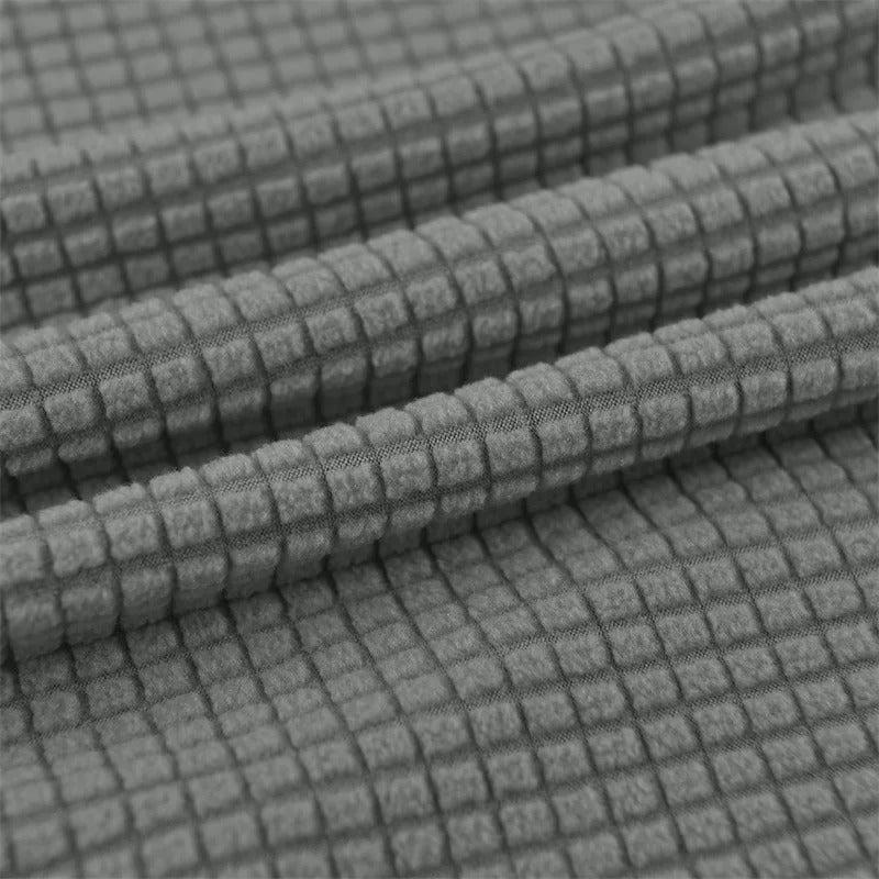 Grüner Waffelstoff, Baumwolle, Textilstruktur, Nähmaterial, Stoffdesign, Meterware.