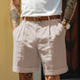 Stilvolle Leinen-Baumwoll-Herren Shorts – Mailand