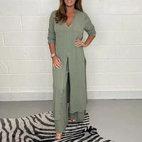 Herbstlicher lässiger Zweiteiliger Freizeitanzug für Damen - Nova