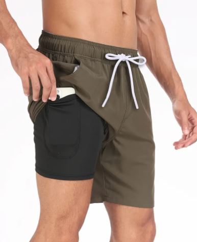 Schnelltrocknende Herren Bade-Shorts mit Stretch & Handytasche – Jonas