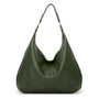 Grüne Lederhandtasche, Hobo-Stil, modisch, Damenaccessoire, elegantes Design