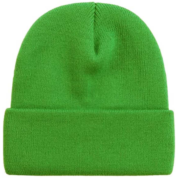 Grüne Strickmütze, Unisex, Wintermode, warm, bequem, modisch, Accessoire, Freizeitkleidung.