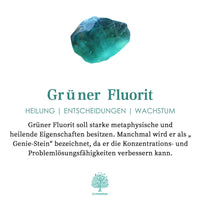 Grüner Fluorit Edelstein, metaphysische Heilung, Konzentration, Wachstumsförderung, Genie-Stein.