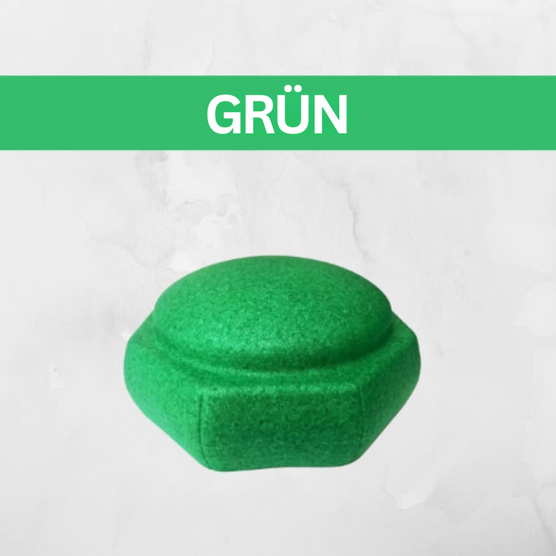 Grünes Balancekissen, rund, für Fitness und Gleichgewichtstraining, rutschfest.