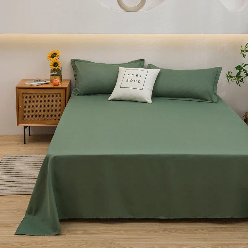 Grünes Bettwäsche-Set aus Baumwolle, modernes Design, Doppelbett, Schlafzimmer-Dekoration.