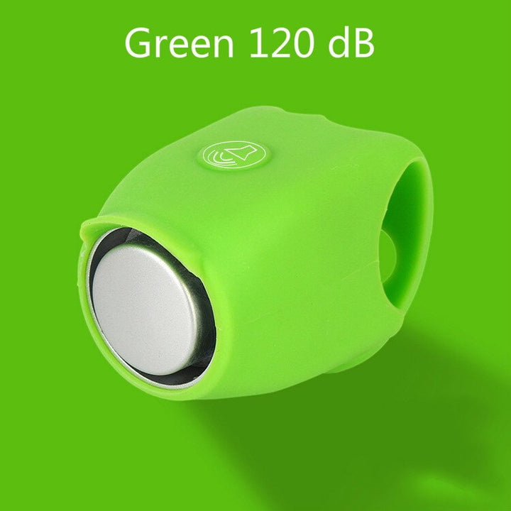 Grüne Fahrradklingel 120 dB, laute Sicherheitsglocke, Silikon, wasserdicht, für Fahrräder.
