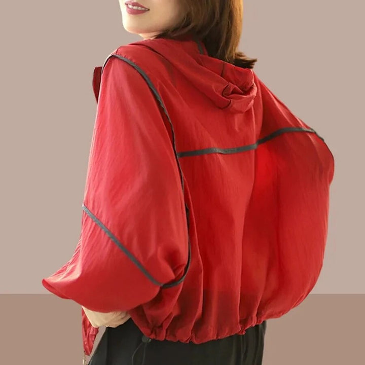 Herbstliche Damen Hoodie Jacke mit Oversized Passform – Zoë