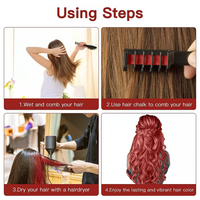 Anleitung zur Anwendung von Haarfarbe Kreide, Schritt-für-Schritt, für lebendige Haarfarben.