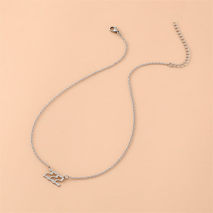 Silberne Halskette mit Wassermann-Anhänger, verstellbar, modisches Schmuckstück für Damen.