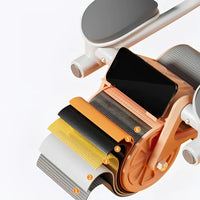 Smartphone-Halterung mit mehrfarbigen Textilrollen, modernem Design, ideal für Büro und Zuhause.