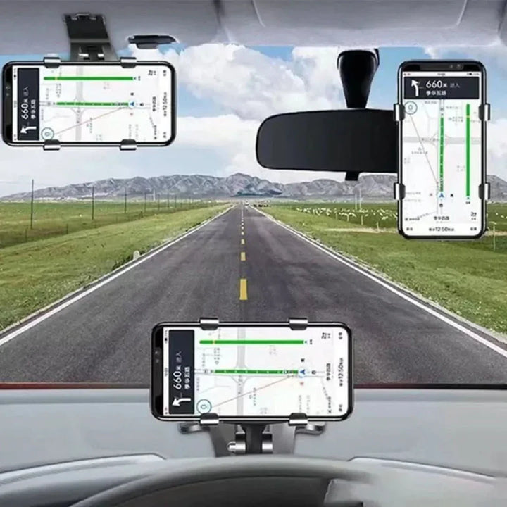 Drehbarer Handyhalter fürs Auto, Windschutzscheibe, GPS-Navigation, verstellbar, robust.