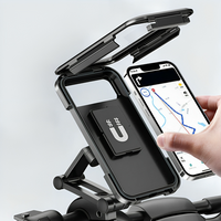 Smartphone-Halterung Fahrrad, schwarz, magnetisch, wetterfest, GPS-Navigation, robustes Design