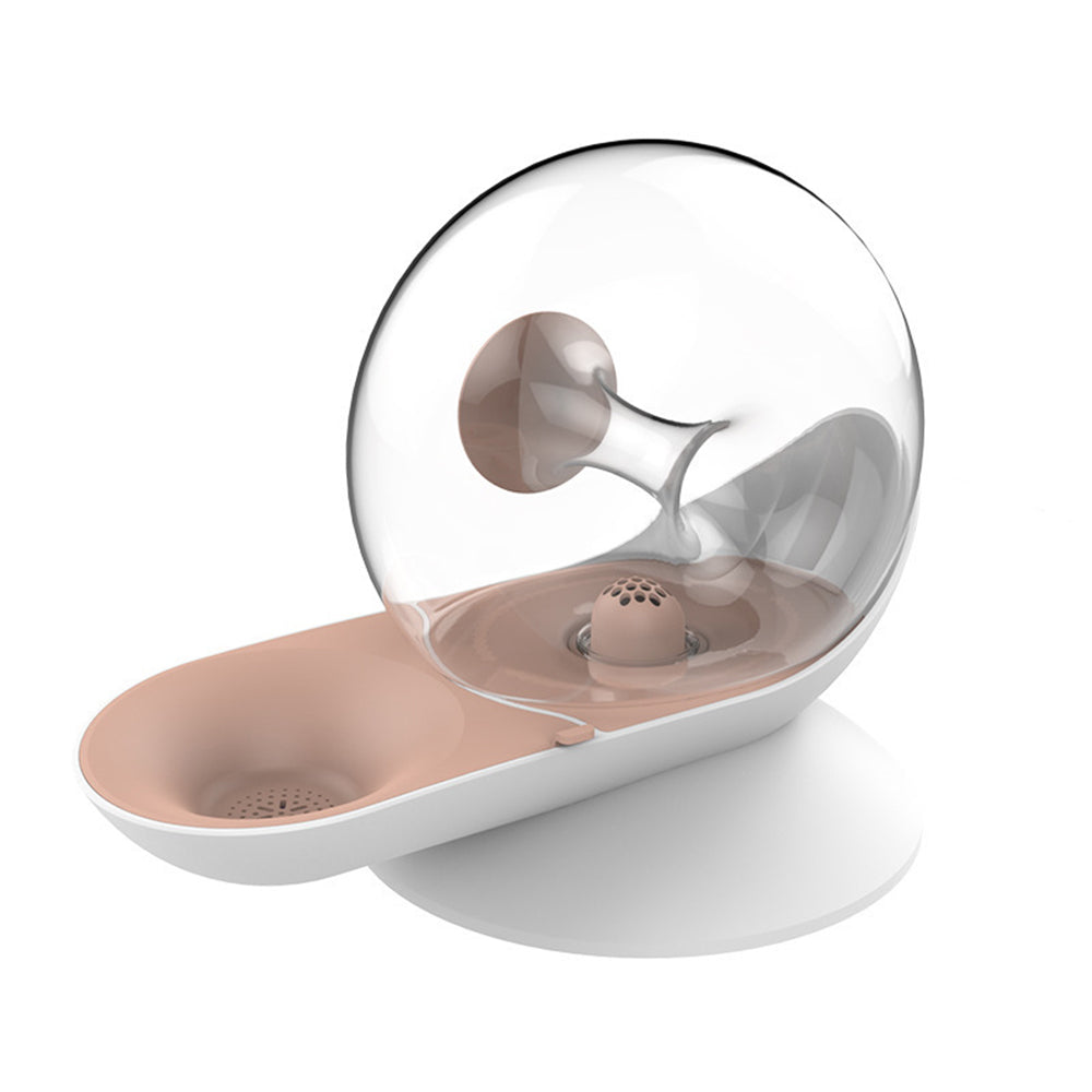 Automatische Katzen-Trinkbrunnen, Schneckenform, transparent, beige, Haustier-Wasserspender.