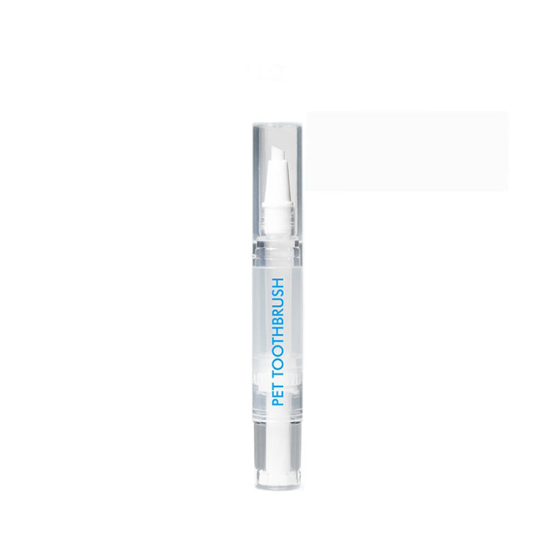 Transparente Haustierzahnbürste, Kunststoff, tragbar, Zahnpflege für Hunde und Katzen.