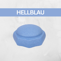 Hellblauer Balance-Pad aus Schaumstoff für Fitness und Physiotherapie-Übungen.