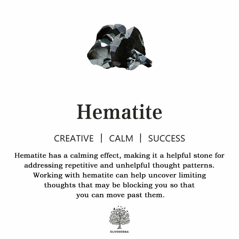 Hämatit-Stein, schwarz, beruhigend, kreativ, Erfolg, Heilstein, Gedankenmuster lösen.