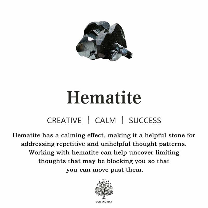 Hämatit-Stein, schwarz, glänzend, beruhigend, kreativ, Erfolg, Heilstein, Meditation, Energie.