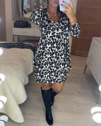 Herbstkleid mit Leopardenmuster – Leona