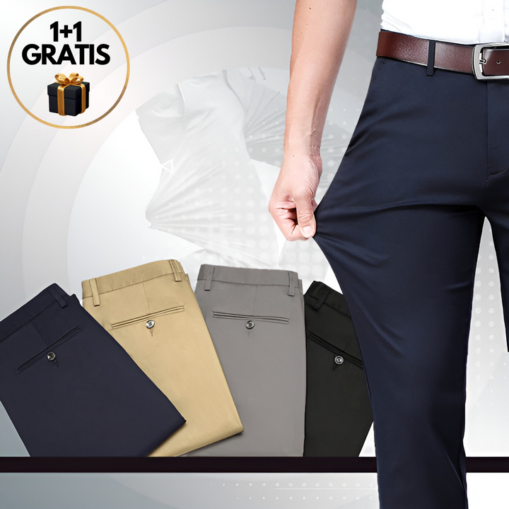 Herren Stretchhosen in Schwarz, Beige, Grau, 1+1 Gratis Angebot, bequem, modisch.