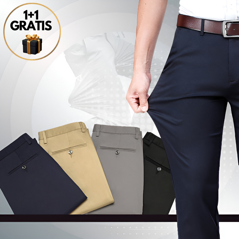 Herren Stretchhosen in Schwarz, Beige, Grau, 1+1 Gratis Angebot, bequem, modisch.