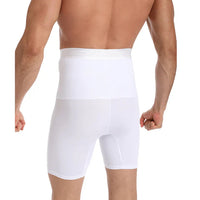 Männer Miederhose, weiß, nahtlos, formend, hoher Bund, Shapewear für Herren.