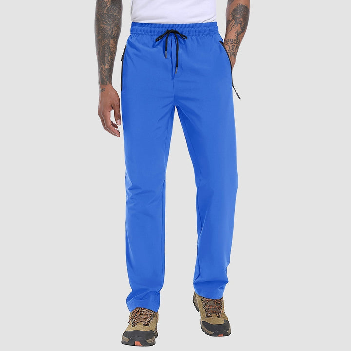 Männer blaue schnell trocknende Stretch-Hose, leicht, atmungsaktiv, ideal zum Wandern.