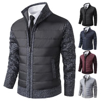 Herren Strickjacke, schwarz, warm, modisch, Herbst Winter, casual, bequeme Passform.