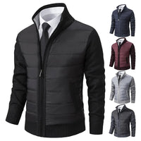 Herren Strickjacke, schwarz, warm, modisch, Herbst Winter, casual, Reißverschluss, elegant.