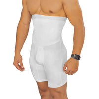 Männer Miederhose, weiß, figurformend, nahtlos, elastisch, Bauchkontrolle, Shapewear.