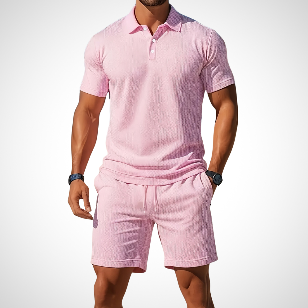 Lässiges Poloshirt- und Shorts-Set für Herren – Enrico