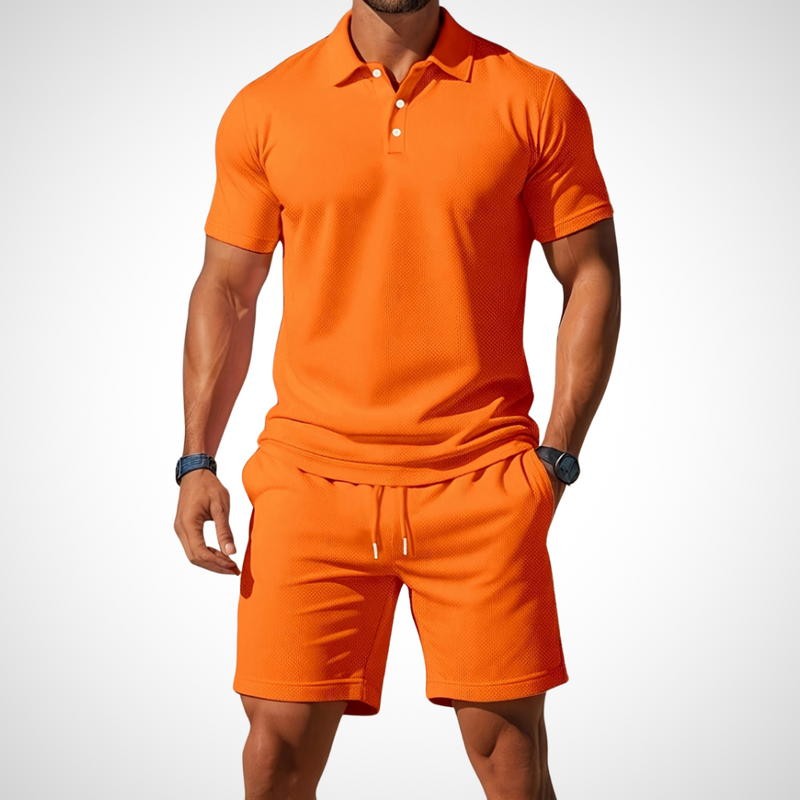 Lässiges Poloshirt- und Shorts-Set für Herren – Enrico