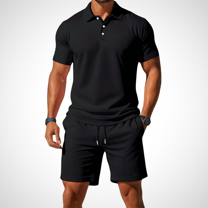 Lässiges Poloshirt- und Shorts-Set für Herren – Enrico