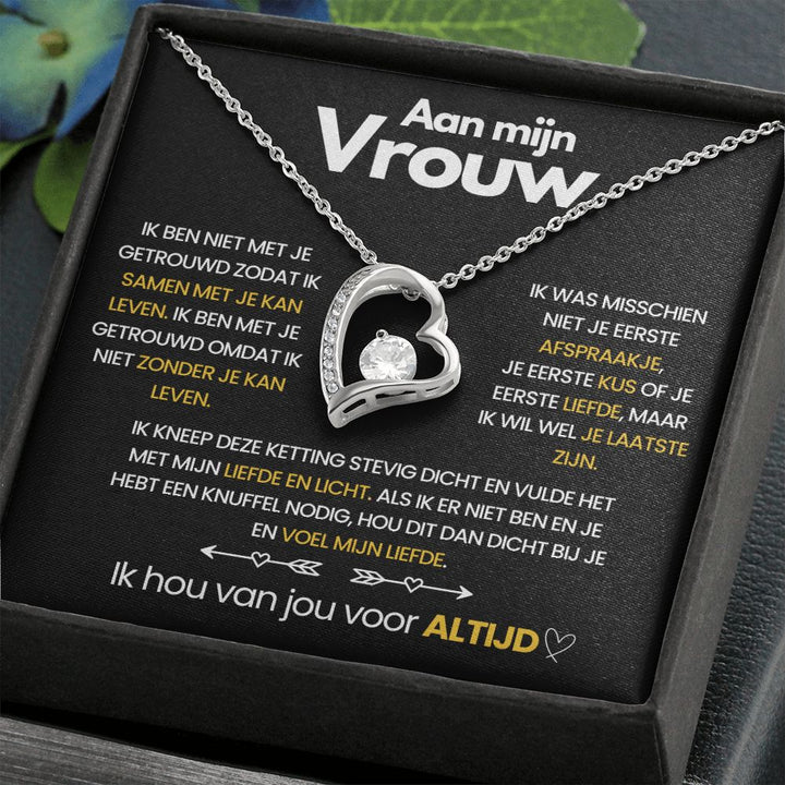 Herzanhänger Halskette mit Zirkonia, silber, Geschenkbox, romantisches Geschenk für Frauen.