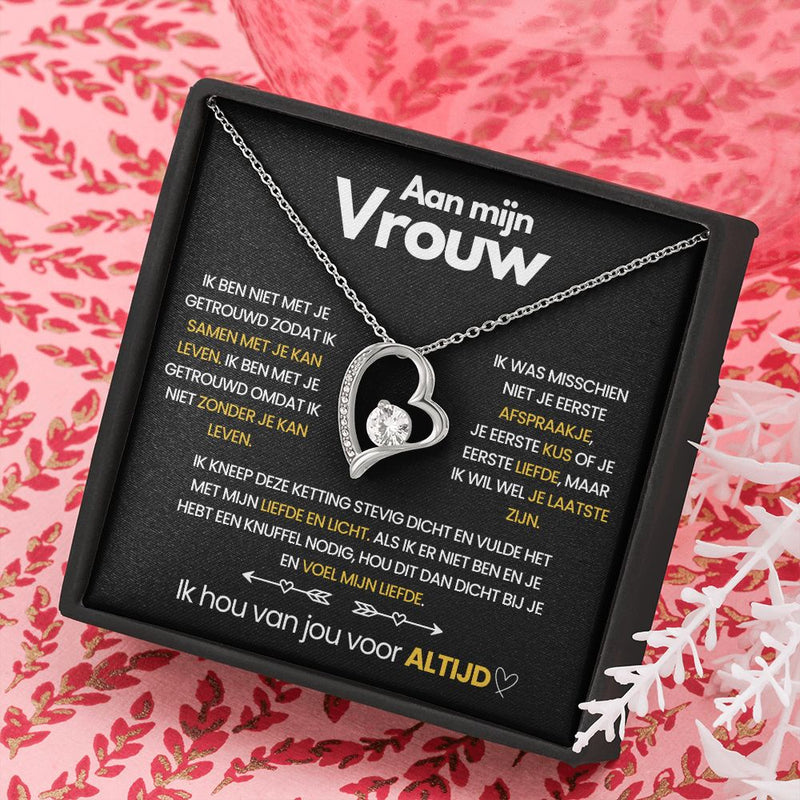 Herzkette mit Zirkonia in Geschenkbox, Silber, romantisches Geschenk für Frauen, Liebe, Hochzeit.