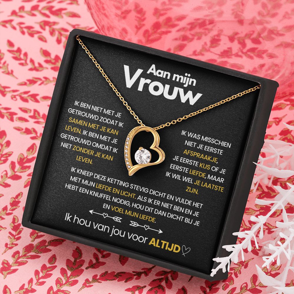 Goldene Herz-Halskette mit Zirkonia, Geschenkbox, romantische Botschaft, für Frauen.